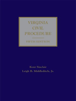 cover image of Virginia Civil Procedure